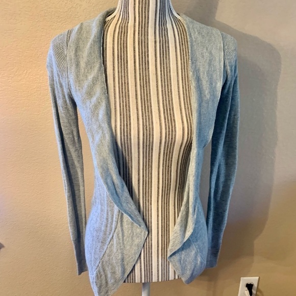 Open Cardigan XS A New Day Grey Lightweight Open Sweater Viscose Nylon Modal - Picture 2 of 10